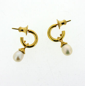 Sterling Silver And Gold Vermeil Gemstone Mini Hoops, 8 of 12