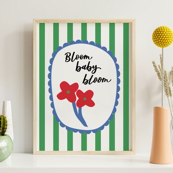 Bloom Baby Bloom Nursery Print, 3 of 7