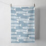 'Ocean Shoal' Grey Blue Pure Cotton Tea Towel, thumbnail 1 of 9