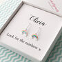 Personalised Silver Rainbow Earrings, thumbnail 1 of 3