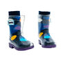 Squelch Transparent Wellies And Three Sock Set Space, thumbnail 6 of 8