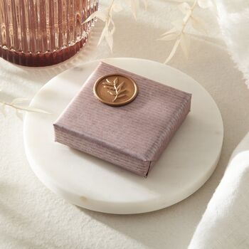 Dainty Lotus Huggie Hoops, 5 of 5