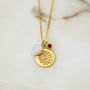 Personalised Disk Pendant With Birthstone, thumbnail 6 of 7