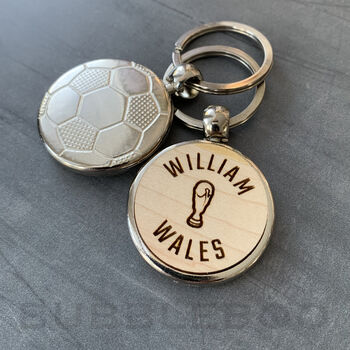 Personalised Wales World Cup Football Keyring, 6 of 6