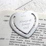 Personalised Sterling Silver Heart Bookmark, thumbnail 1 of 4