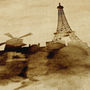 Paris Skyline Cityscape Vintage Art Print, thumbnail 4 of 5