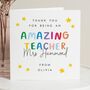 End Of Term Thank You Teacher Card, thumbnail 1 of 7