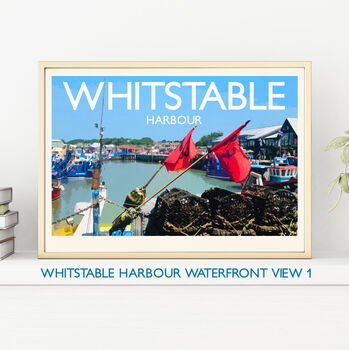 Personalised Whitstable Vintage Style Travel Poster, 3 of 9