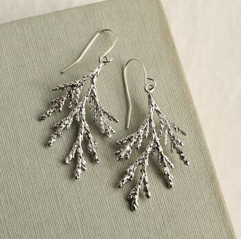 Conifer Tree Branch Earrings, 6 of 7