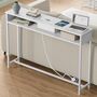 Slim Console Table Console Table With Charging Station, thumbnail 1 of 8