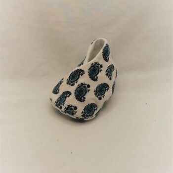 Paisley Print Eco Baby Shoes, 5 of 8