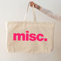 Oversized Tote Bag. Misc Bag. Large Canvas Shopper, thumbnail 1 of 3