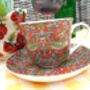 Large Cup And Saucer In William Morris Red Strawberry Thief Design, thumbnail 9 of 9
