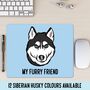 Husky Face Mouse Mat, thumbnail 1 of 4