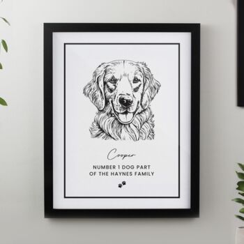 Personalised Dog Breed Framed Print, 4 of 5