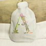 Personalised Name Floral Letter Hot Water Bottle Cover, thumbnail 1 of 8