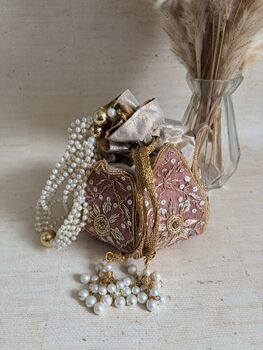 Pink Handcrafted Potli Bag, 5 of 7