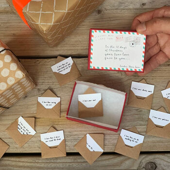 Christmas 12 'Reasons Why I Love You' Mini Love Letters, 3 of 6