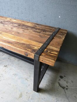 Reclaimed Industrial Medieval Table 112, 5 of 6