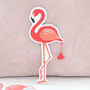 Flamingo Beauty Set With Personalised Bag, thumbnail 3 of 5