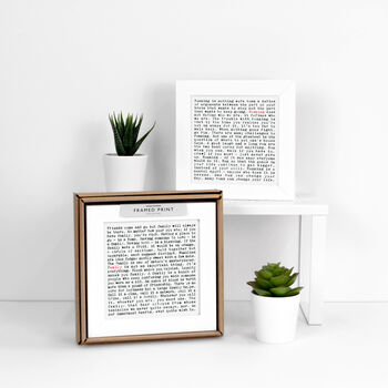 Wedding Gift; Gift Boxed Framed Marriage Quotes Print, 6 of 8