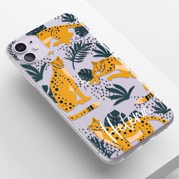 Personalised Leopard Pattern Name Phone Case, 5 of 5