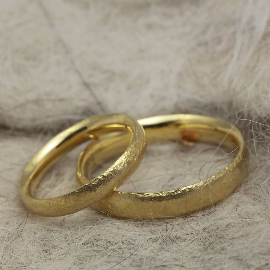 3mm And 4mm Court Profile 18ct Gold ‘Calder’ Rings By Jacqueline ...