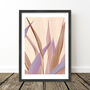 Beige And Lavender Abstract Leaf Art Print, thumbnail 8 of 9
