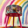 Hot Pink And Orange Leopard Print Round Bedside Table, thumbnail 6 of 7