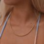 Snail Chain Necklace 18 K Gold Plated, thumbnail 7 of 8