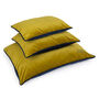 Personalised Pet Bed In Gold And Navy Velvet, thumbnail 2 of 7