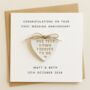 Personalised 1st Anniversary Card For Couple Clay Heart, thumbnail 1 of 2