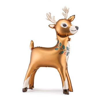 Festive Standing Reindeer Foil Balloon Decoration, 2 of 5
