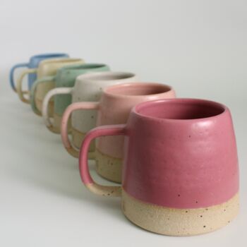 Limited Edition Fuchsia Handmade Stone Ceramic Mug, 6 of 8