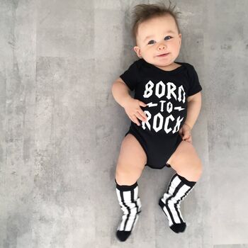 Born To Rock Baby Bodysuit, 5 of 9