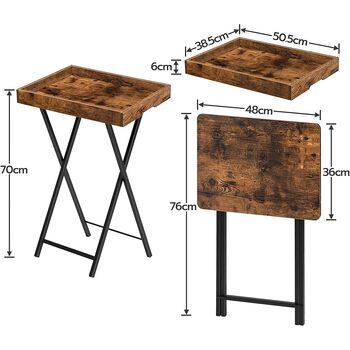 Folding Tray Table Side Table With Removable Tray, 8 of 8