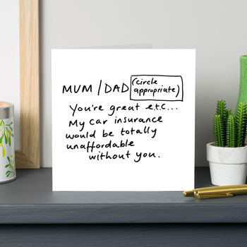 Mum/ Dad You're Great Etc… Card, 2 of 2