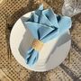 Cotton Napkins With Embroidery Blue/Aqua • Set Of Four, thumbnail 1 of 4