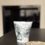 Handmade Porcelain Tumbler With Abstract Asemic Markings, thumbnail 3 of 5