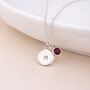 Personalised Sterling Silver January Birthstone Garnet Pendant Necklace, thumbnail 5 of 10
