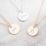 Grace Personalised Sterling Silver Disc Necklace, thumbnail 2 of 12