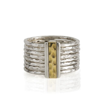 Karma Fortune Silver Stacking Ring, 2 of 10