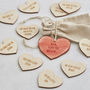 I Love You Because Personalised Message Heart Tokens, thumbnail 1 of 3