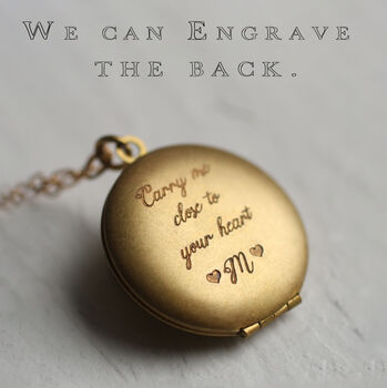 Gold Scottish Thistle Locket Necklace With Photos, 5 of 10