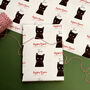 Personalised Santa Paws, Christmas Cat Wrapping Paper, thumbnail 4 of 5