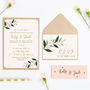 Botanical Blush Wedding Invitations, thumbnail 2 of 8