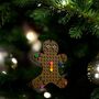 Personalised Lego Compatible Gingerbread Chistmas Tree Decoration, thumbnail 4 of 6