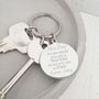 Engraved Circle Keyring, To The World You Are A Teacher, thumbnail 1 of 3
