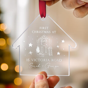 First Christmas New Home House Ornament Custom Address, 6 of 7