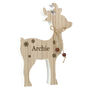 Personalised Any Name Wooden Reindeer Decoration, thumbnail 3 of 6